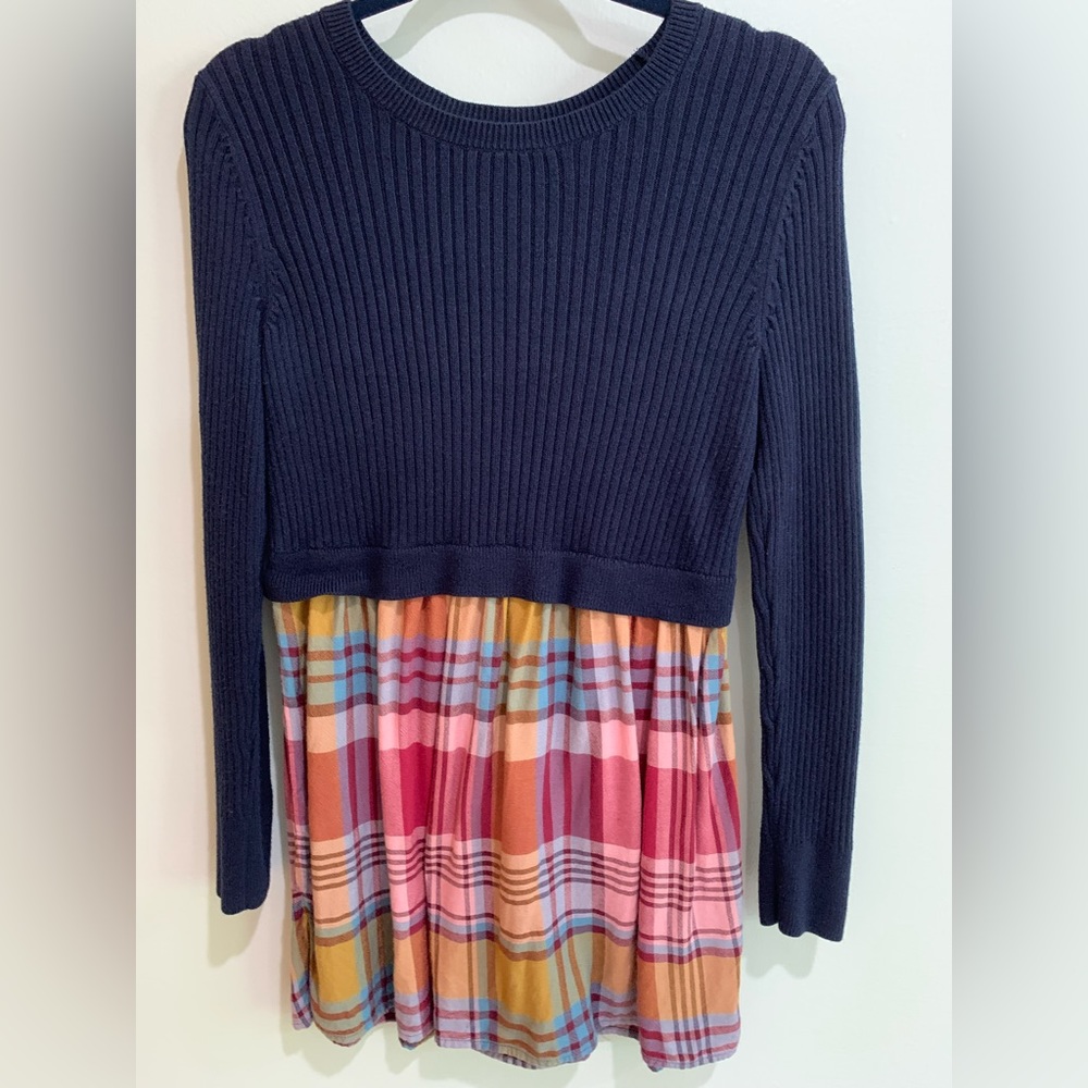 Motherhood Maternity plaid and sweater top